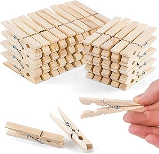 30 PCS Clothes Pins, 2.9 Inch Wooden Clothespins, Heavy Duty Clothes Line Clips for Drying Laundry, Rust Resistant Clothes Clip for Hanging Pictures