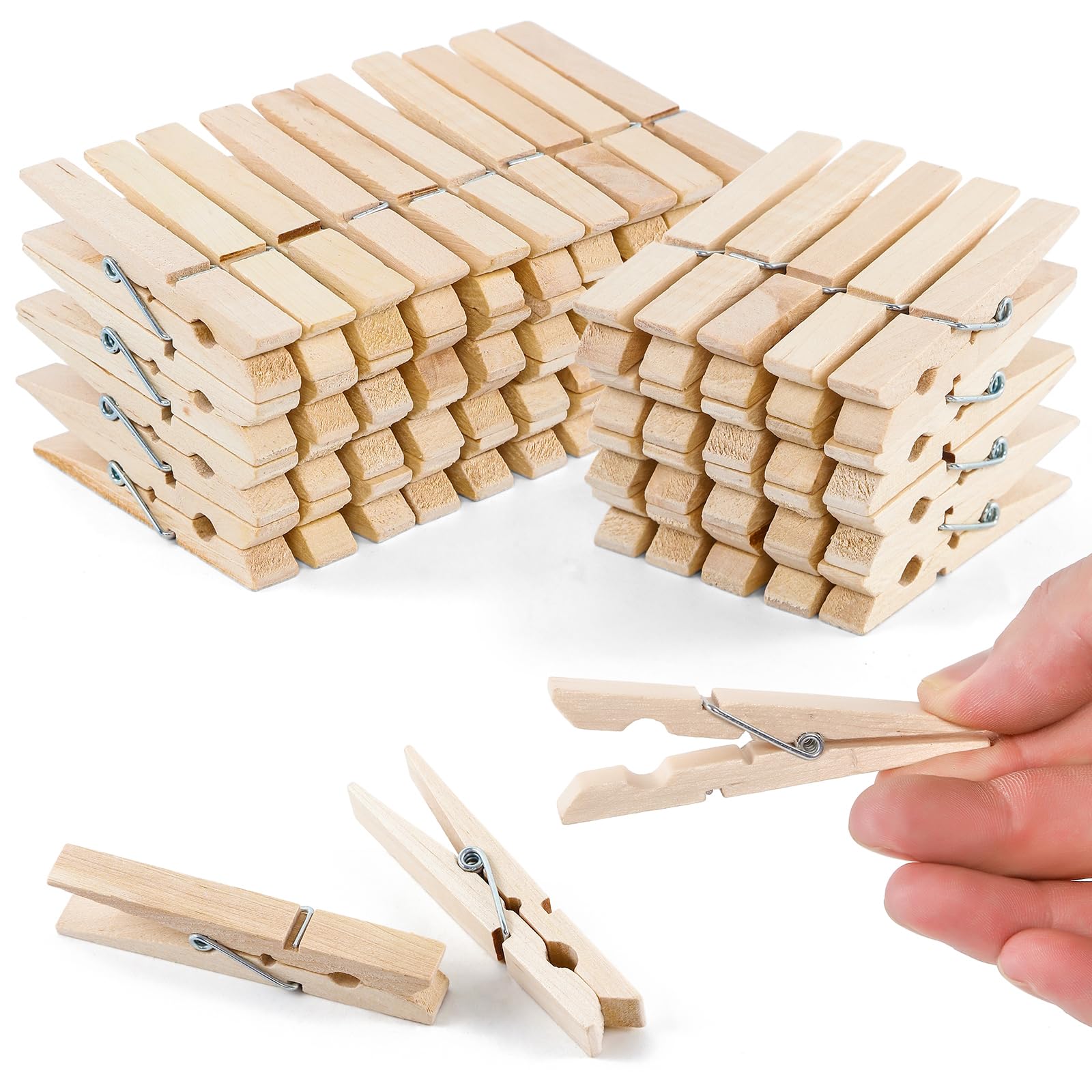 30 PCS Clothes Pins 2 9 Inch Wooden Clothespins Heavy Duty Clothes Line Clips for Drying Laundry Rust