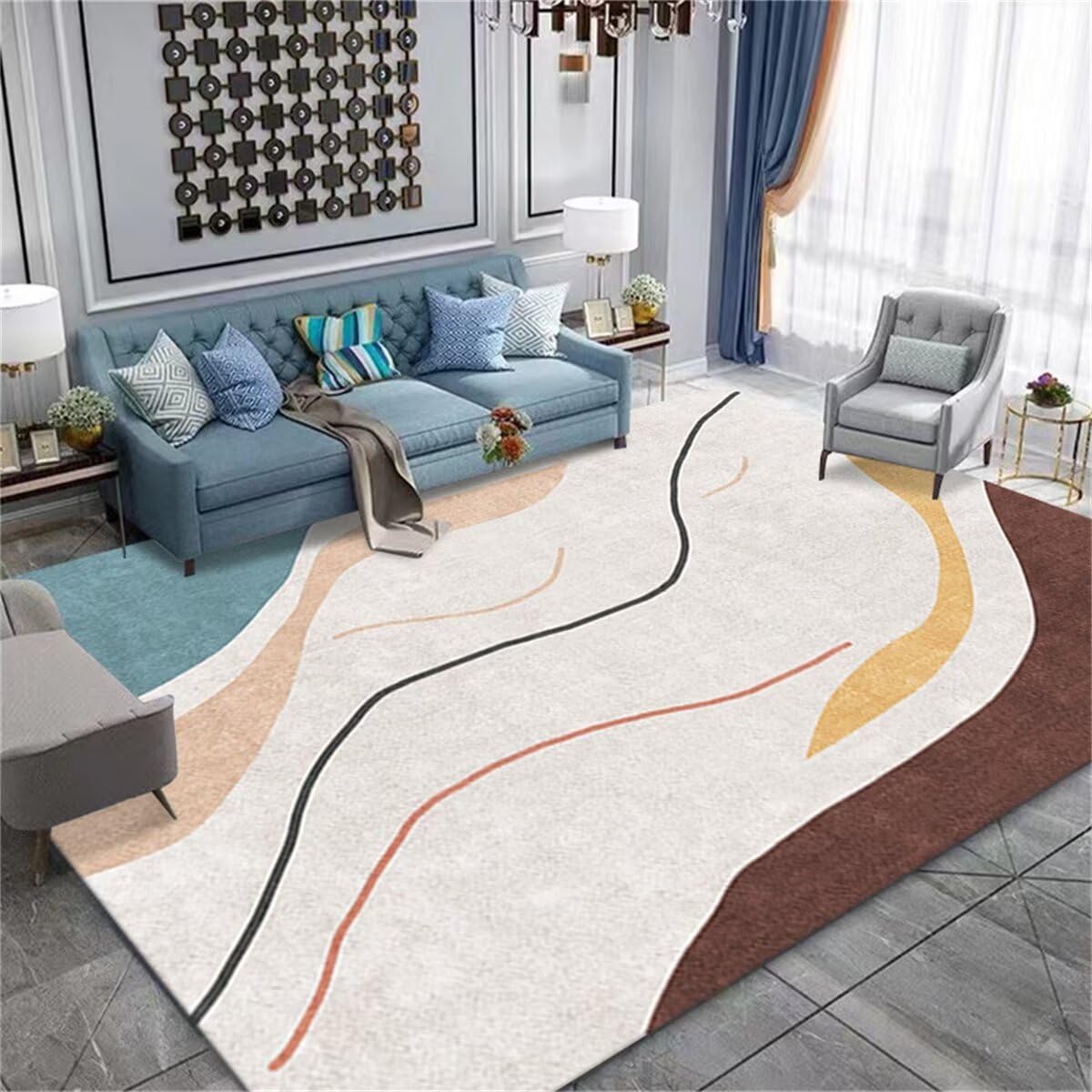 Tapis salon design et simple pour créer un coin ado chaleureux