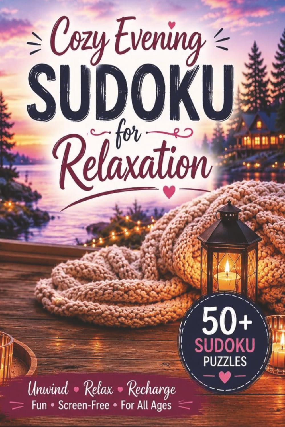 Cozy Evening Sudoku for Relaxation: 50+ Sudoku Puzzles to Unwind, Relax & Recharge | Screen-Free Fun for Adults, Teens & Seniors
