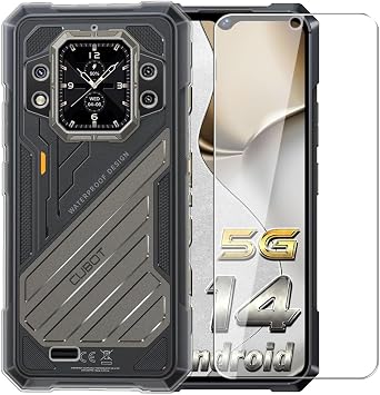 Case for Cubot Kingkong X Pro + Glass Screen Protector Tempered Film - Transparent Silicone Soft Flexible Bumper Shockproof TPU Protective Cover Shell Clear