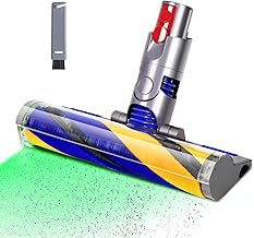 ダイソン V12 ヘッド軽量版 LED 広域ダス検出、V12 Detect Slim Fluffy（SV20、SV30、SV46）Digital Slim SV18 掃除機と互換性ありクリーナーヘッド交換部品硬い木の床や畳に適しています