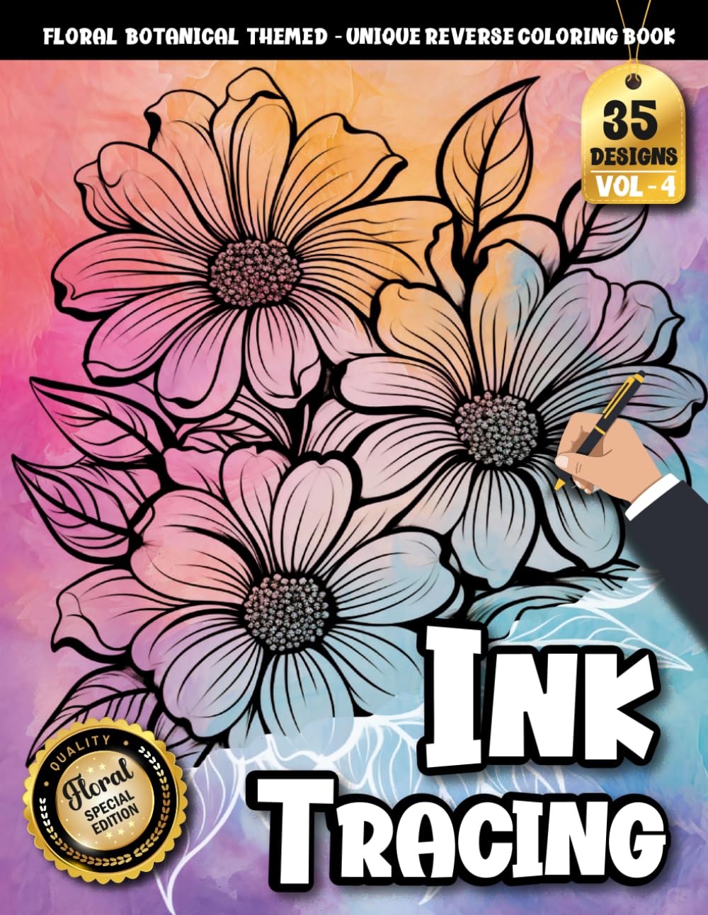 Ink Tracing Book: Floral Botanical Art for Peaceful Moments & Focus: Tracing art book for anxiety relief audience | Gentle creativity with flowing ... designs (Floral Botanical Tracing Series)