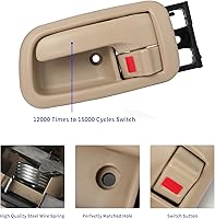 Vista 5 de Manija interior de puerta delantera izquierda para Toyota Tundra (solo cabinas estándar/regular/extendidas) 2000 2001 2002 2003 2004 2005 2006