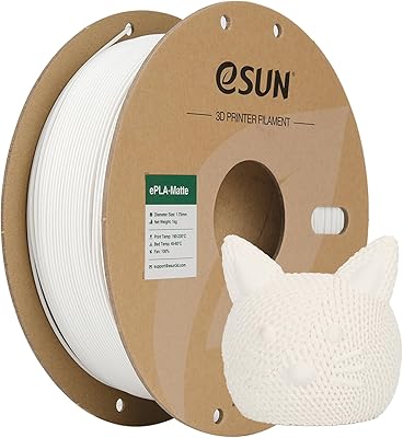 15 – eSUN Matte PLA Filament 1.75mm Milk White, 3D Printing PLA Filament 1.75mm Dimensional Accuracy +/- 0.03mm, 1kg Carboard Spool (2.2lbs) for …