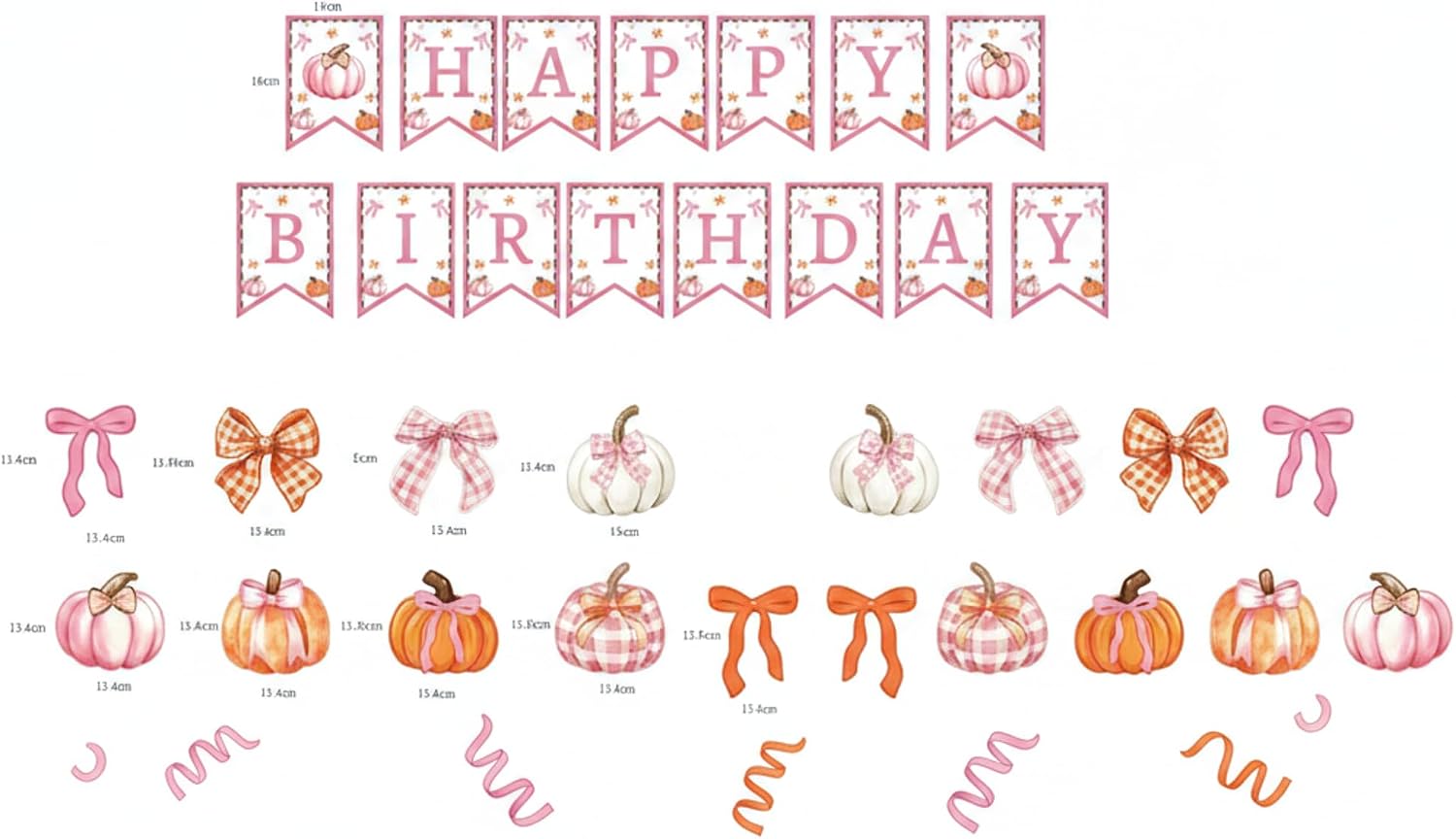 Mindsoft 29 Pcs Pink Bow Pickle Birthday Party Decorations Happy Birthday Banners with Pink Bow Pickle Cutouts Swirls Kind of a Big Dill Coquette Party Supplies for Funny Fruit Cucumber Baby Shower