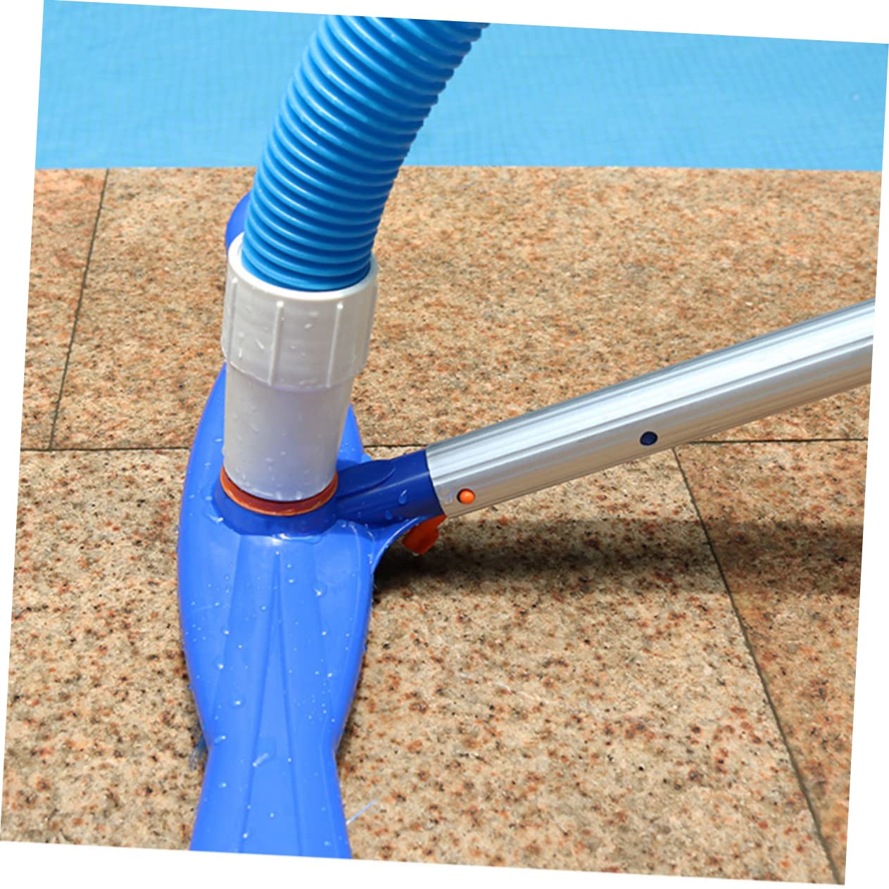Brosse de Nettoyage Robuste pour Piscine 20 Pouces en Plastique et Aluminium, Brosse Murale et Sol pour Balayage Humide ou Sec en Intérieur et Extérieur