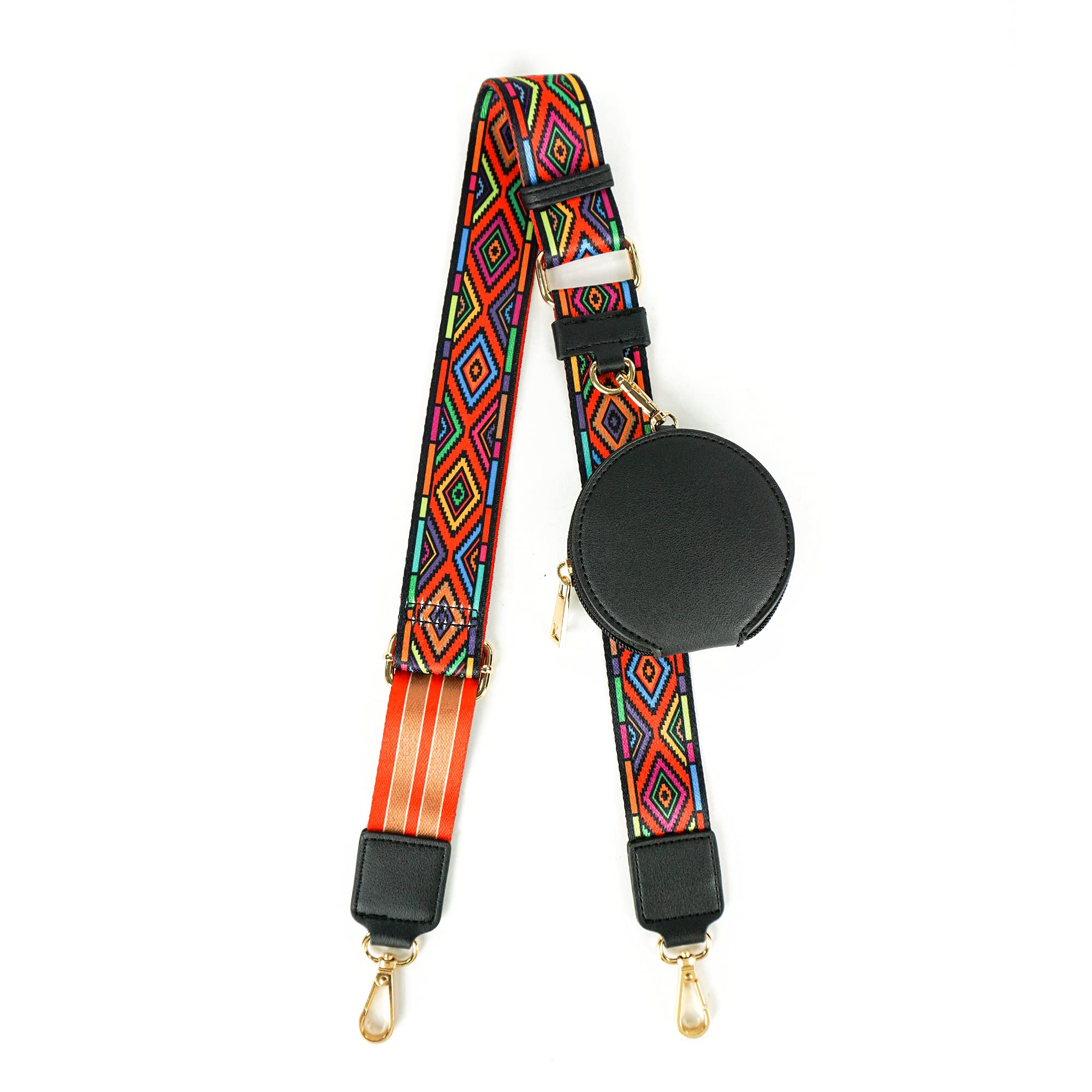 EVVE Wide Replacement Straps for Handbags with Coin Purse - For Over Shoulder Crossbody Bag, Guitar Style, Adjustable Length