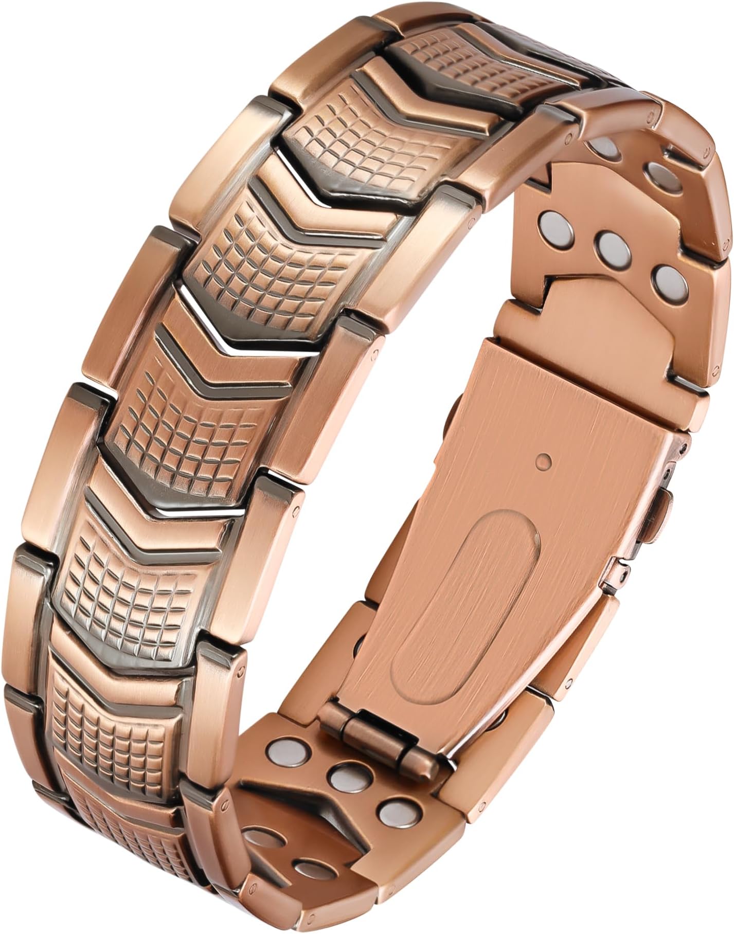 Jecanori3X Ultra Strength Magnetic Bracelet for Men Copper Bracelet - 57 Magnets (3800 Gauss) with Adjust Tool and Jewelry Gift Box