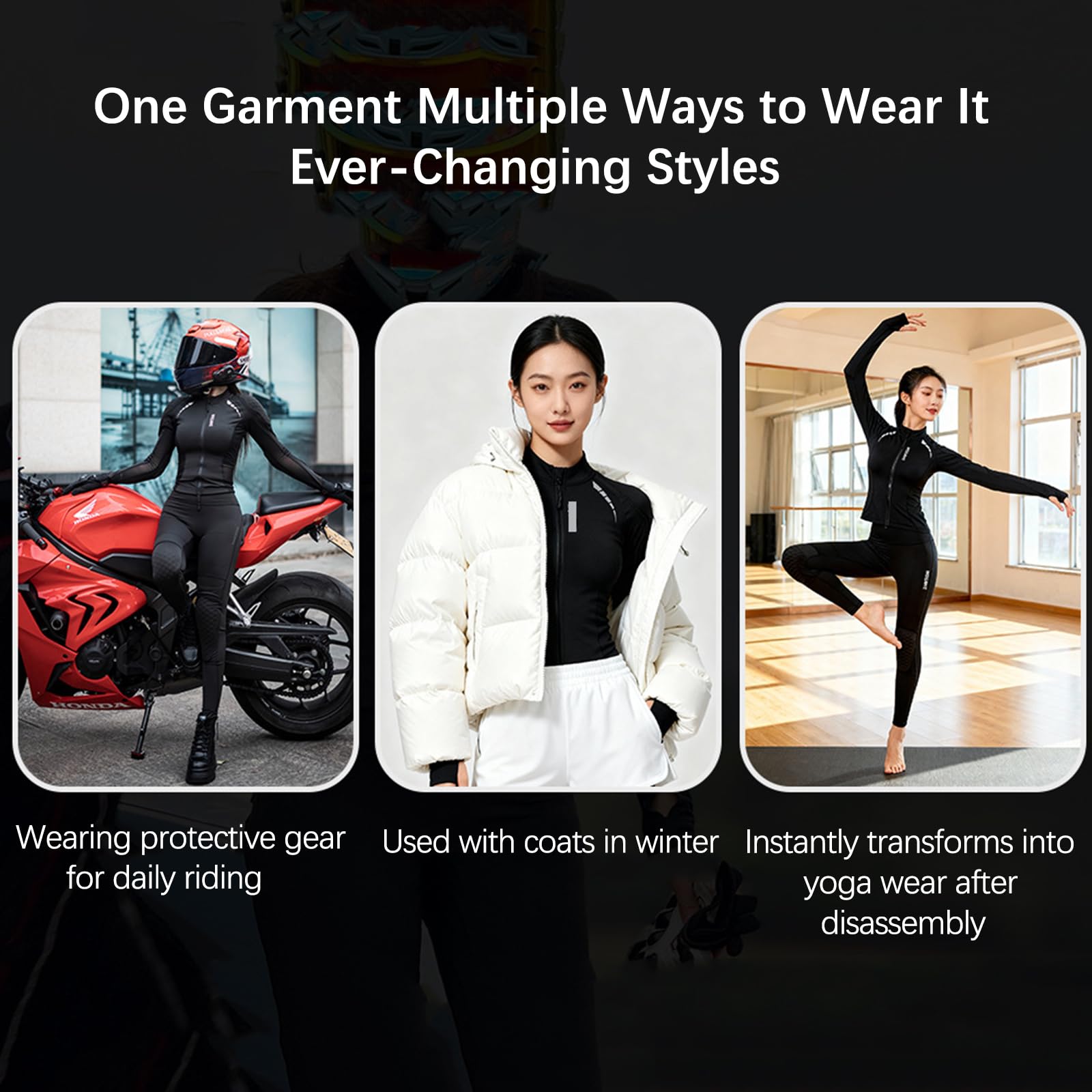 Completo moto donna giacca mesh e leggings protettivi, equipaggiamento estivo alta elasticità traspirante, abbigliamento motociclista protezioni CE rimovibili sicurezza