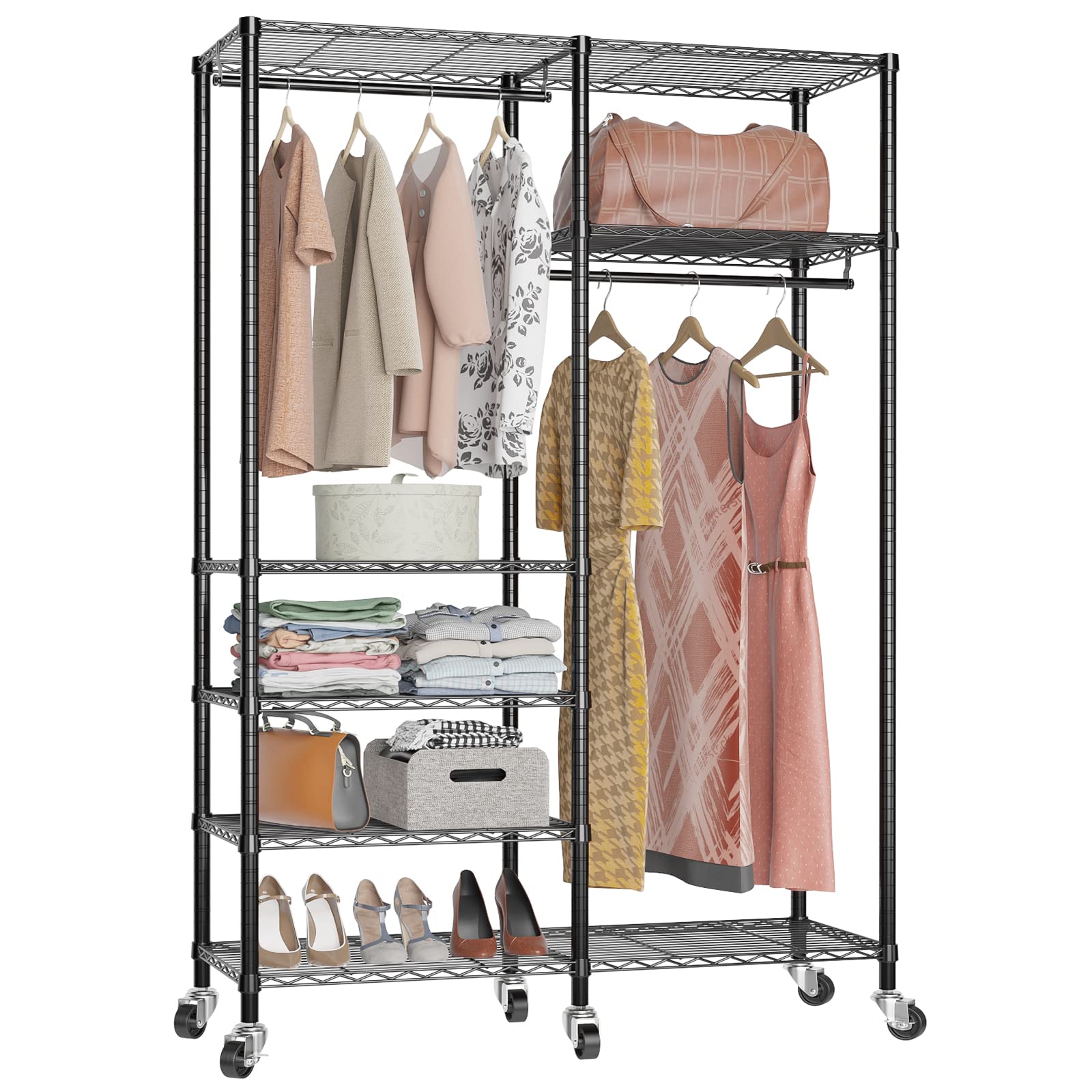 Buy VIPEK V14 Rolling Garment Rack 6 Tiers Adjustable Heavy Duty Wire
