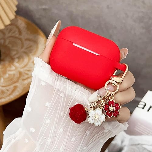 Miniatura 2 de Bonita funda para Airpods Pro 21 para niñas y mujeres, con llavero de flores y kit de limpieza, funda protectora de silicona suave para Airpods iPod