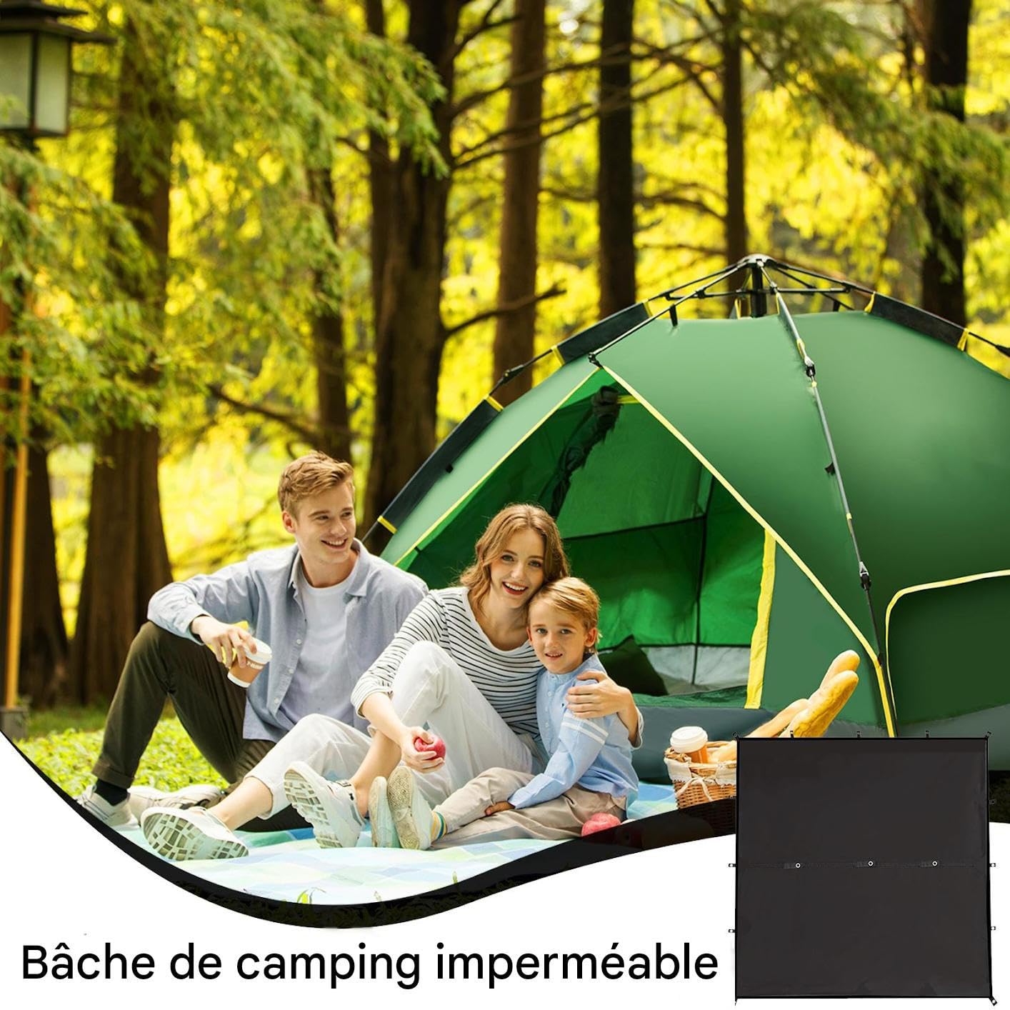 Tarp De Tente bâche, abri de Pluie, équipement de Survie, Sac de Rangement