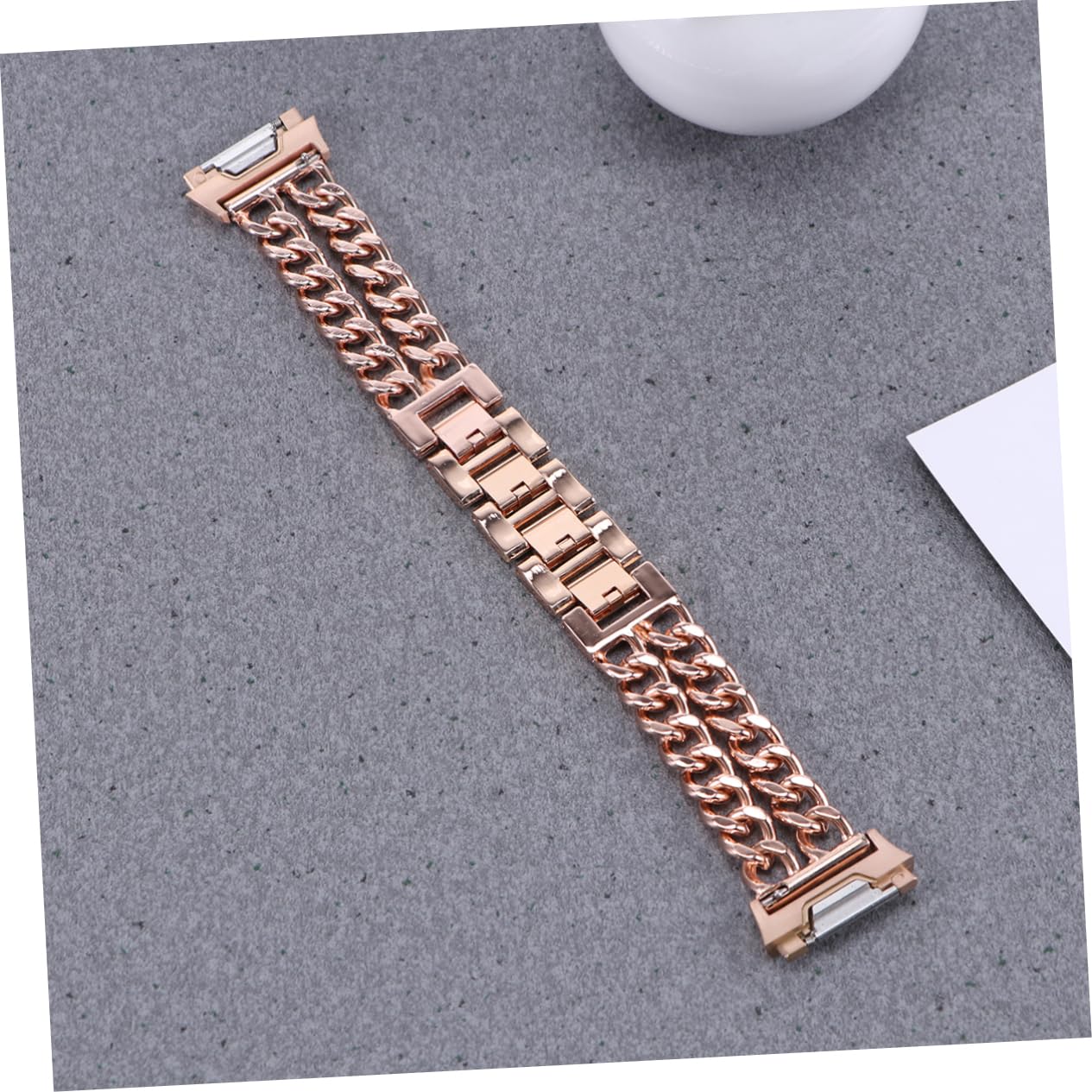 Gatuida 2 Pièces Bracelet Double Rangée Chaîne Bracelet De Montre En Acier Ceinture En Acier Inoxydable
