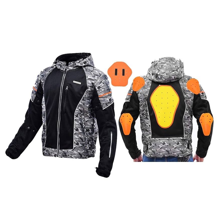 【新品】Any Hoody Moonlight Gear Equipments Armored Motorcycle Sweatshirt with Removable Hood