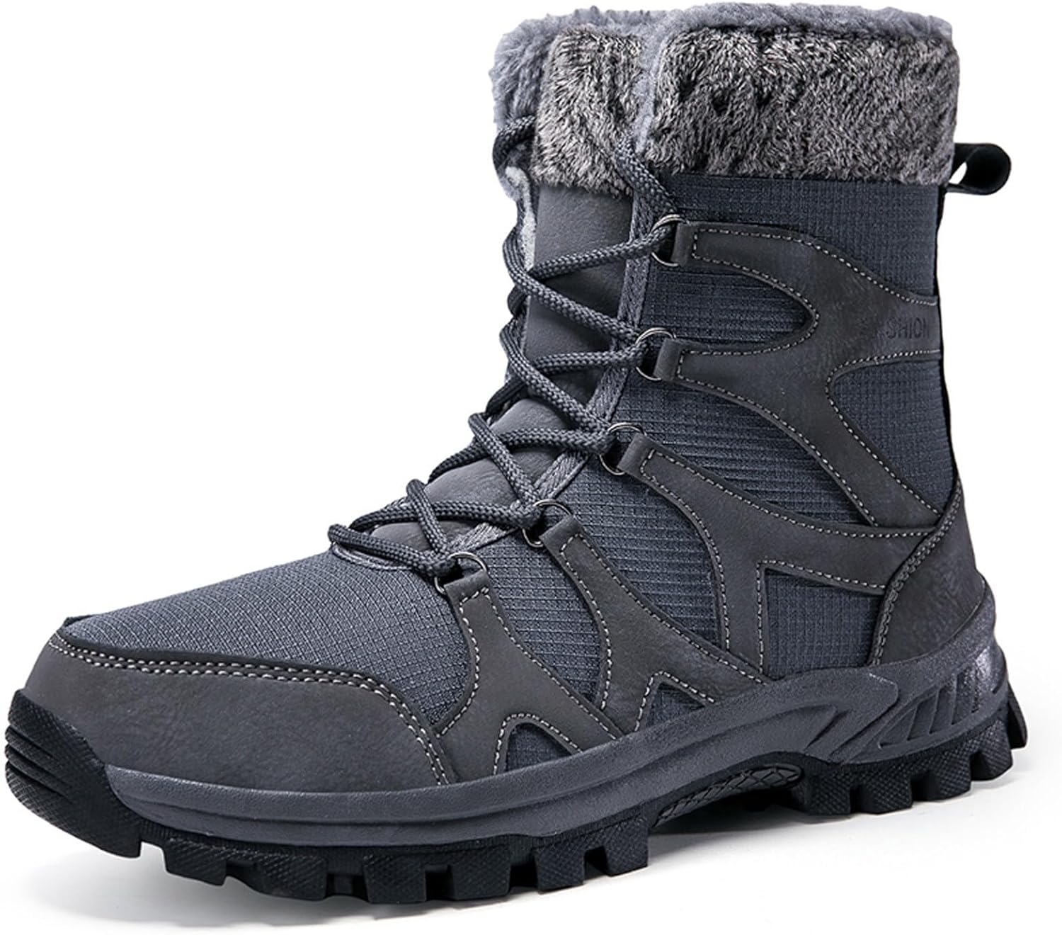 Hiking Snow Boots Womens Ankle Waterproof Non Slip Fur Lined Outdoor Walking Comfortable Booties Winter Fashion Casual Shoes