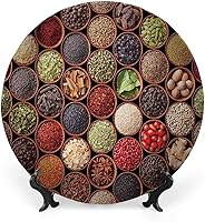 Vista 13 de Platos decorativos, adorno de impresión moderna, acuarela de ramas cítricas de limón, 6 pulgadas, decoración de pared de cocina, verde bosque