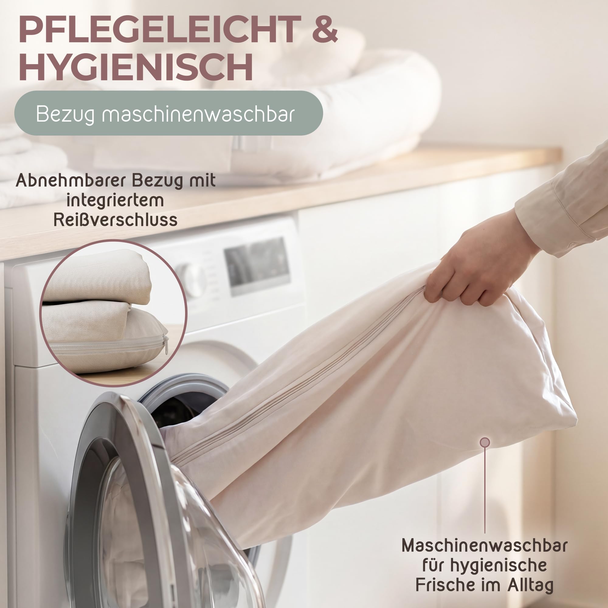 mimi kalu® Babynest für Neugeborene 100% Soft-Cotton Bezug, mit extra hohen Rändern (sicher) & Snuggle Hug Decke Bettschlange Baby Nestchen Baby