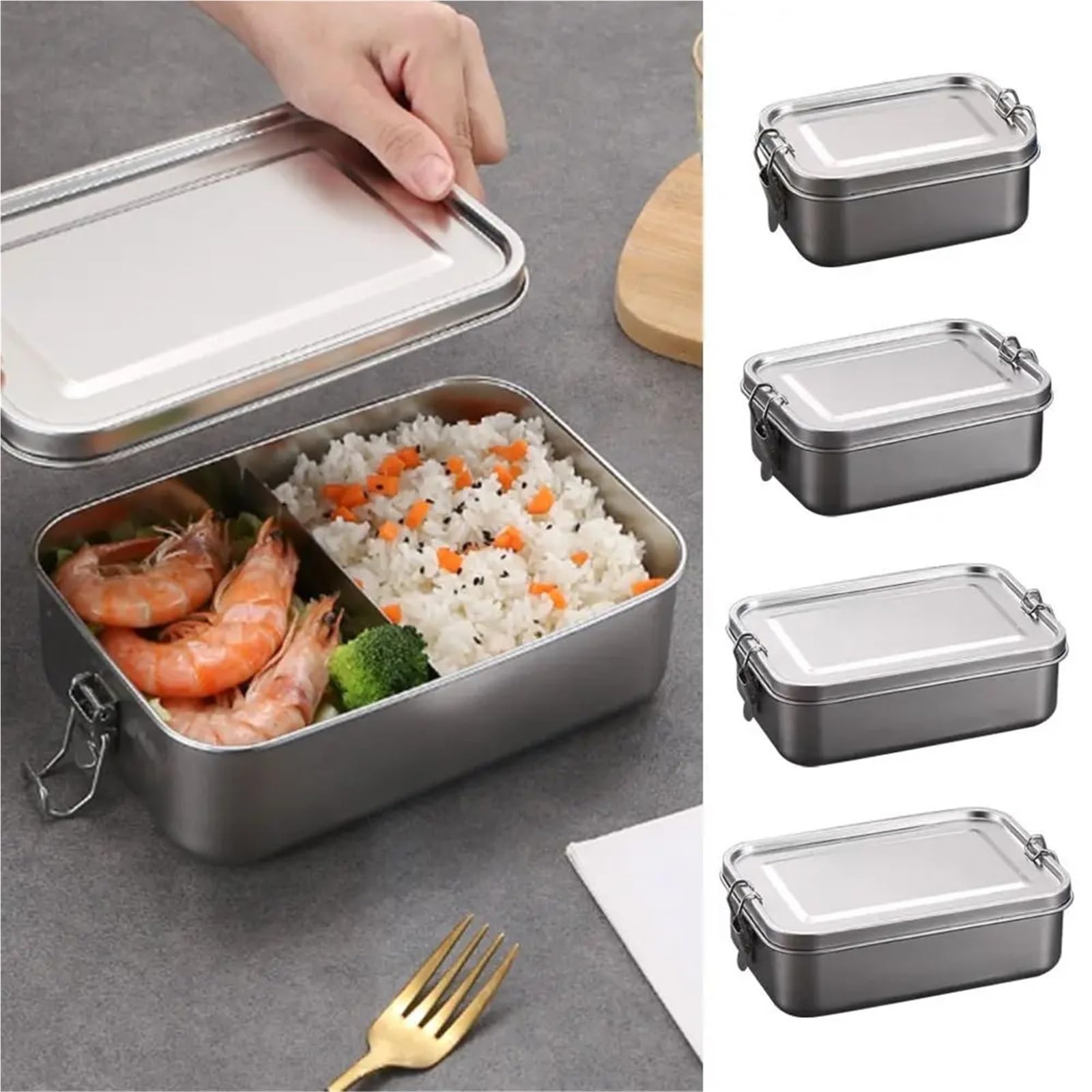 Bento Box in acciaio inossidabile da 6 pezzi Per Il Cibo