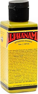 Alphanamel - Olive - Enamel Paint for Lettering, Window Art, Pinstriping, 48 Colors, Multiple Sizes, 5 oz