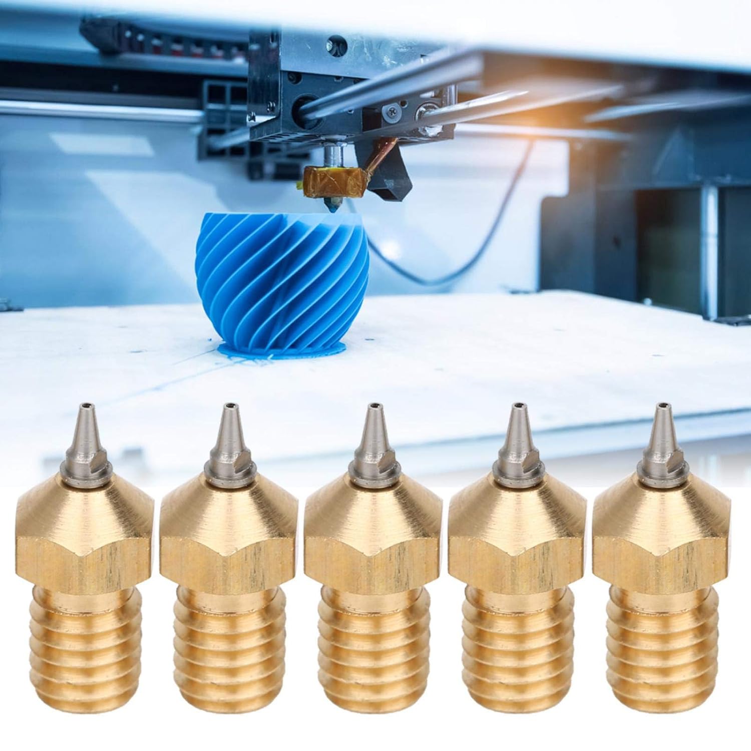 High Thermal Conductivity 3D Printer Nozzle, 3D Printer Brass Nozzle