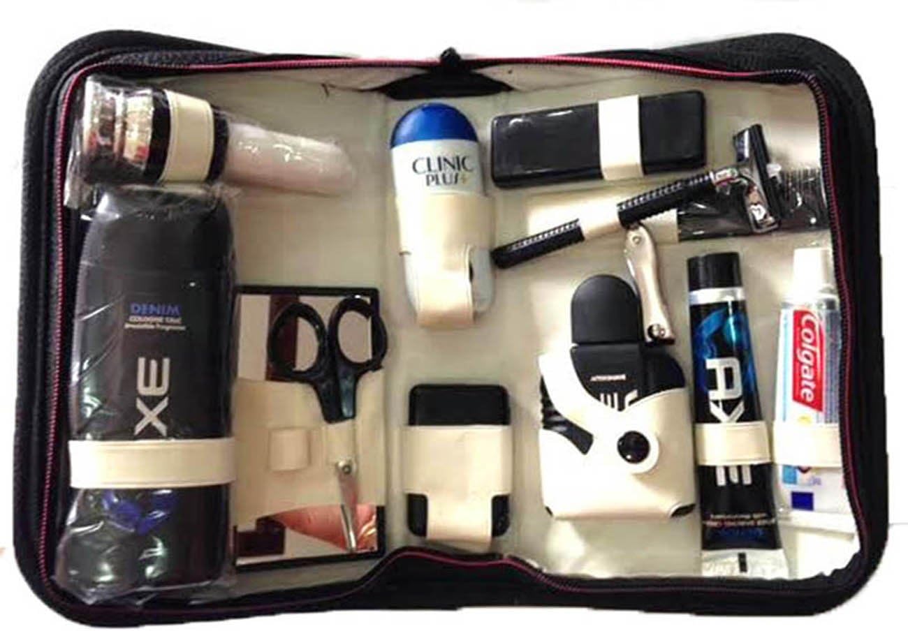 Toprun Thunder Denim shaving kit with 12 Accessories