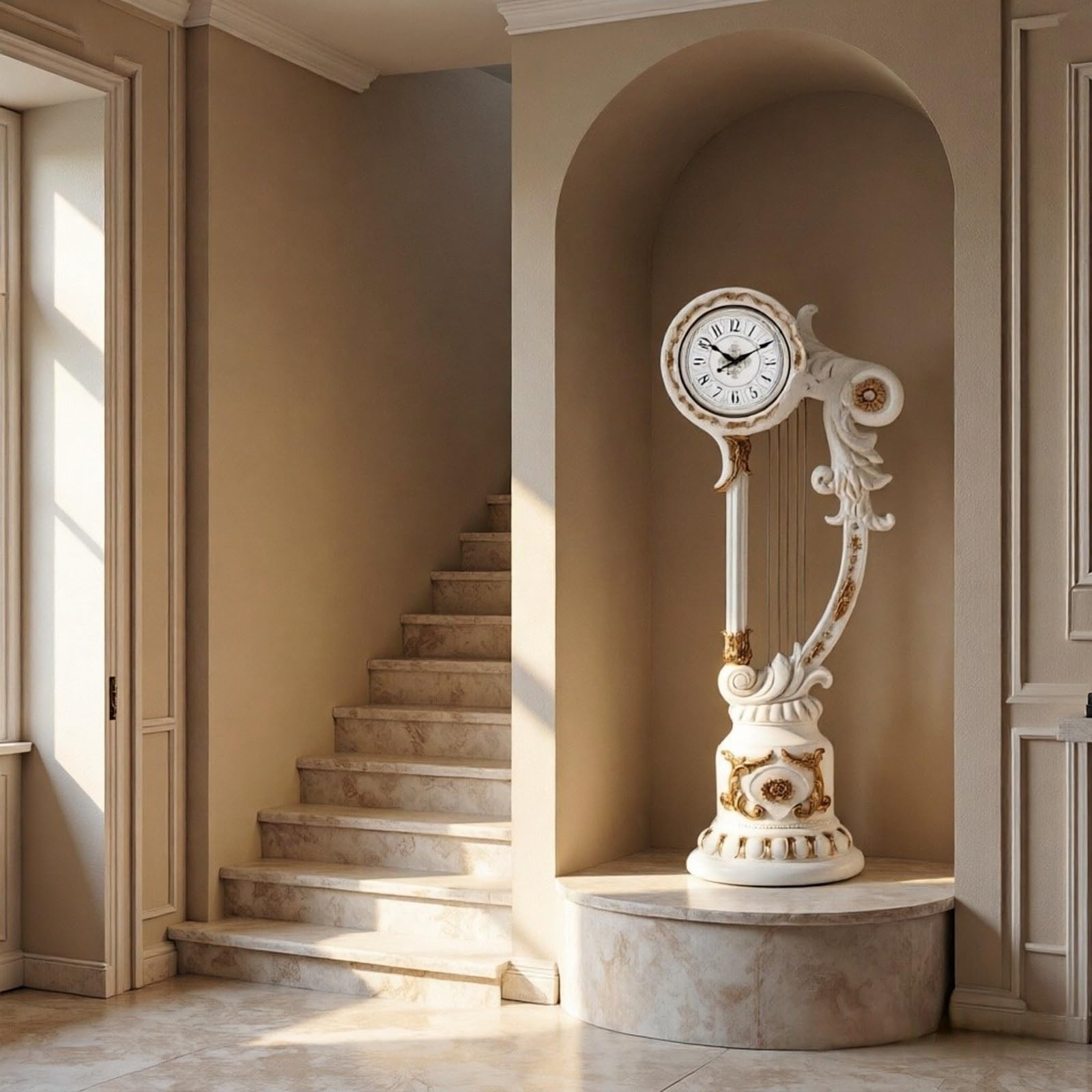 Decorativo Reloj de pie cuarzo estilo europeo silencioso para la oficina