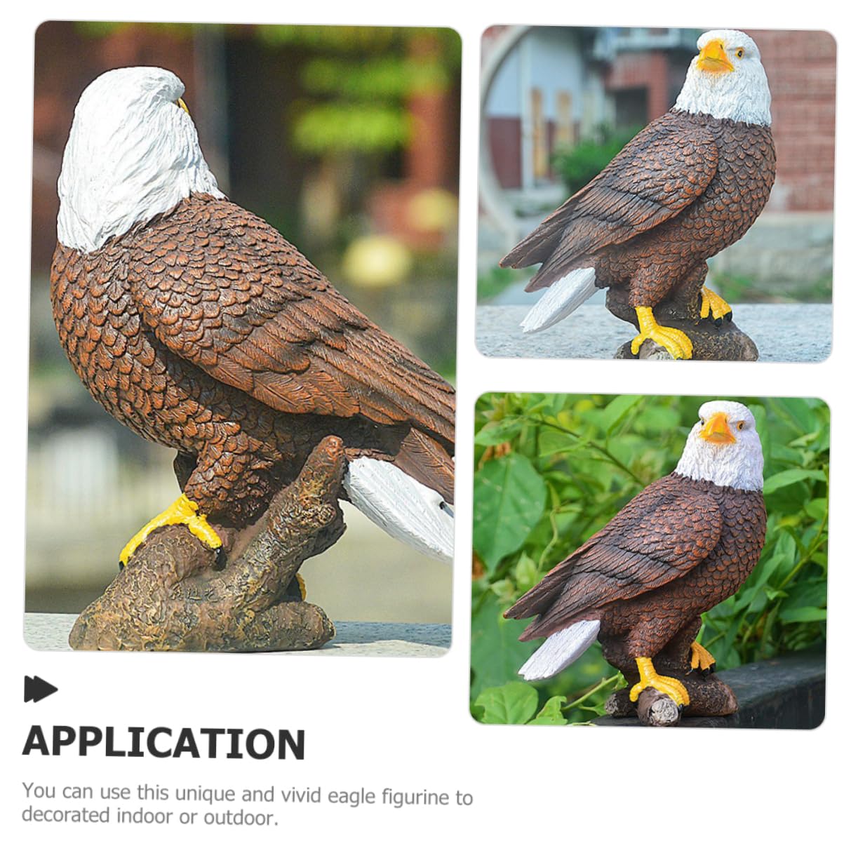 BESTonZON 3 Pièces Figurine Résine Décorative pour Sculpture Oiseau Accessoire de Décoration Intérieure Extérieure pour Jardin