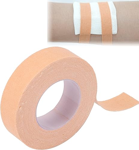 Miniatura 9 de Cinta autoadhesiva, vendaje adhesivo color piel transpirable cinta quirúrgica para el cuidado de heridas deportes (0.5 in x 16.4 ft)