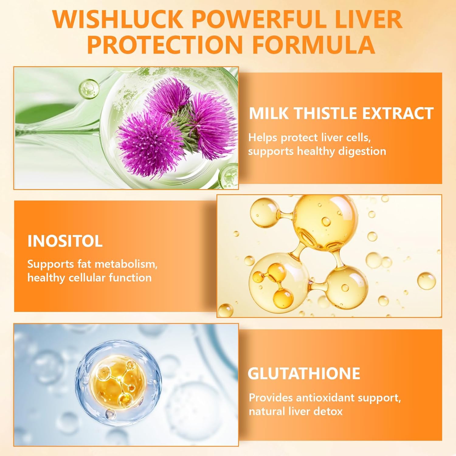 Milk Thistle Supplement Liver Detox: 300mg 80% Silymarin with Glutathione for Antioxidant & Liver Cleanse Detox and Inositol Support Metabolic Health Non-GMO 60 Capsules - Image 5