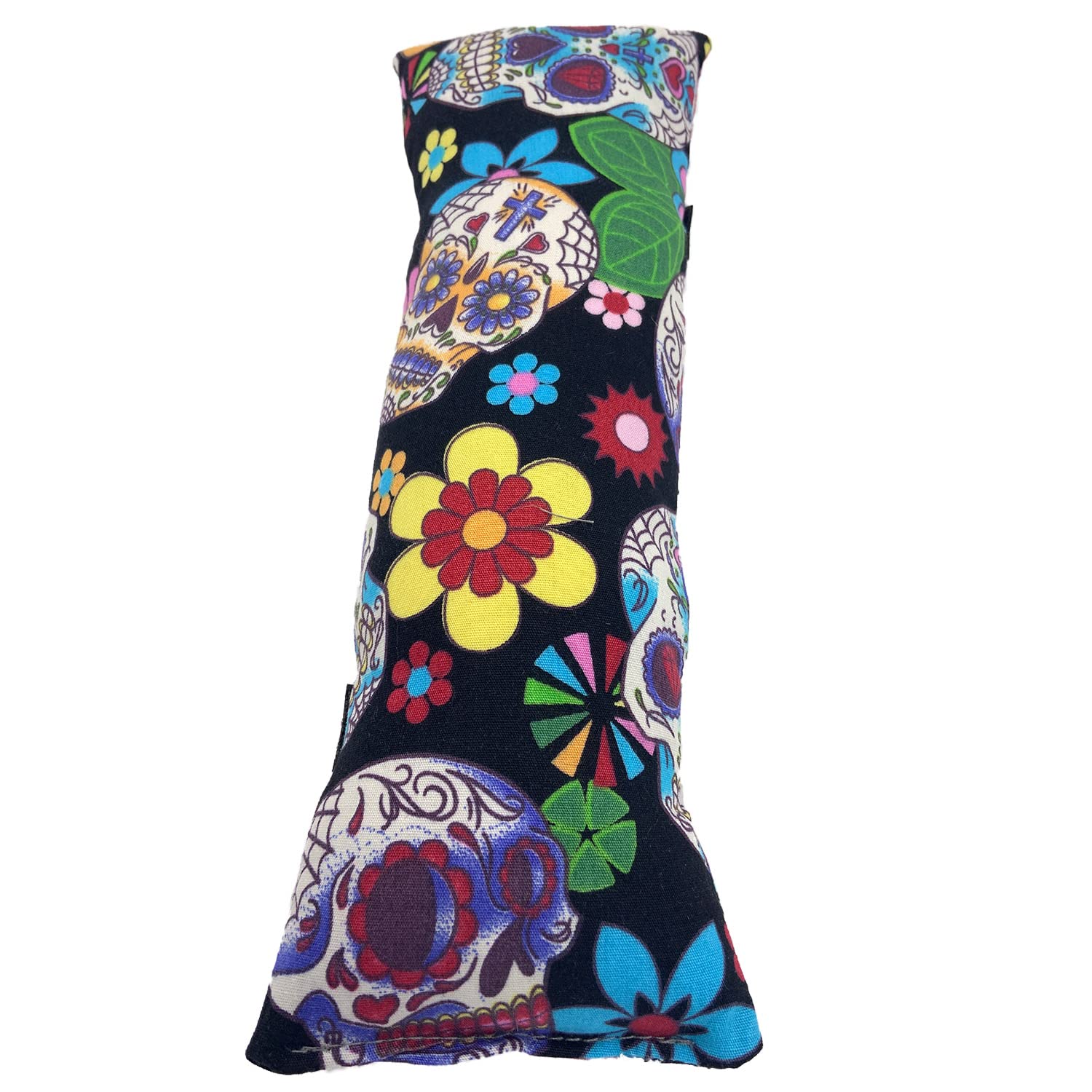 10” x 3”Car Seatbelt Pads - various sizes for Post Surgery, Pacemakers, Chemo/Stoma/Medical ports or just to stop that Ouch! 10” x 3” (BLACK CANDY SKULLS) — image 1
