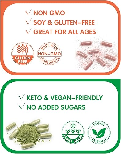 Miniatura 9 de SANSICE Suplemento de frutas y verduras, vitaminas 100% naturales de frutas y verduras, sin soja y sin OMG, suplementos de verduras y frutas para