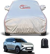 Car Cover for Kia Carens Clavis 2025-2026 Model | Waterproof, Dustproof, UV Resistant | All-Weather Protection with Mirror Pockets | Custom Fit, Triple Stitch | Grey