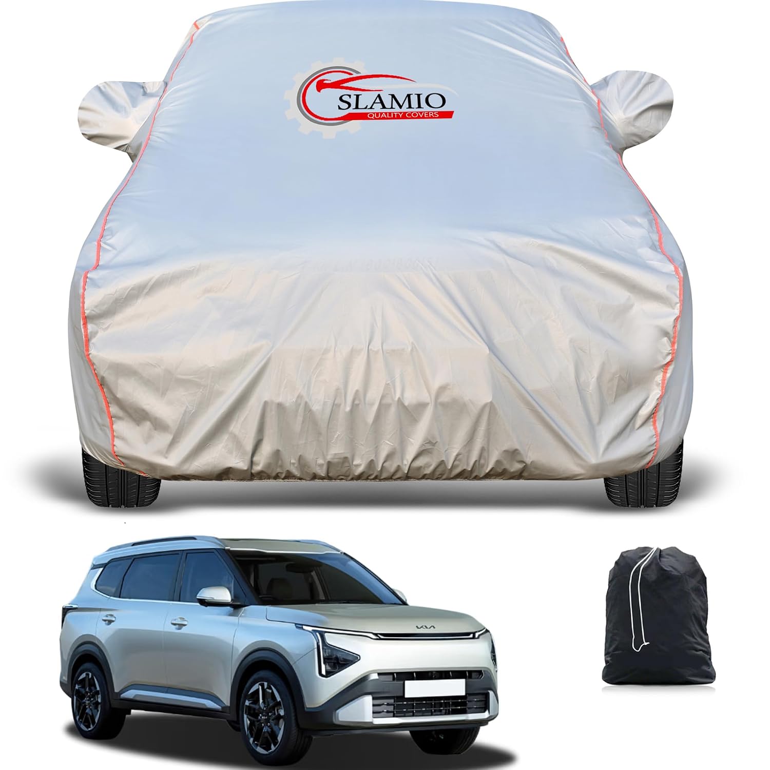 Slamio Car Cover for Kia Carens Clavis 2025-2026 Model | Waterproof, Dustproof, UV Resistant | All-Weather Protection with... - Review, Price and Buying Guide