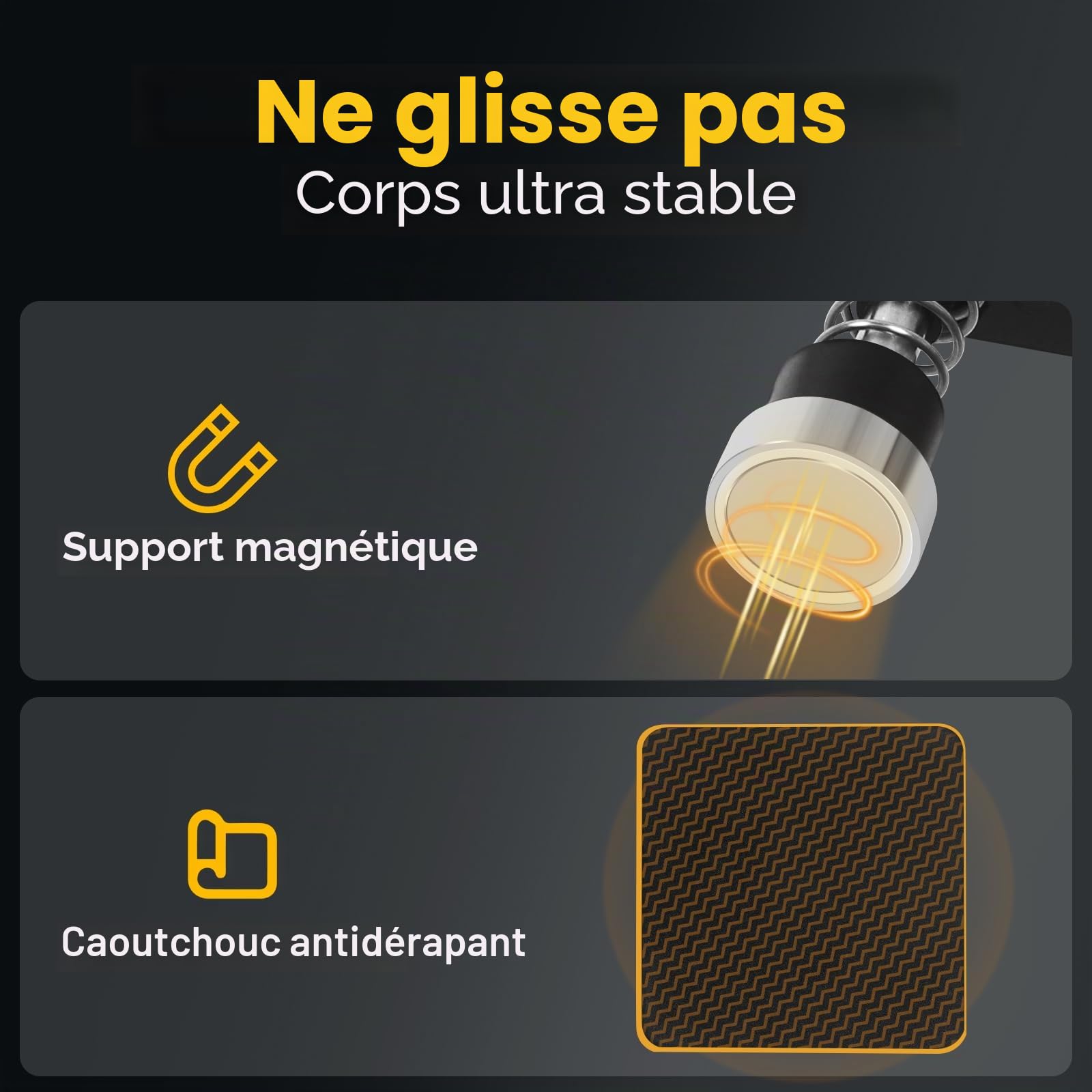 TOOLOUR ClampRex Troisième main pour makers – 3eme main soudure compacte avec pinces doubles,10 x 10 x 0,5 cm, base magnétique, sans retour ni marques – pour circuits, câbles, composants.