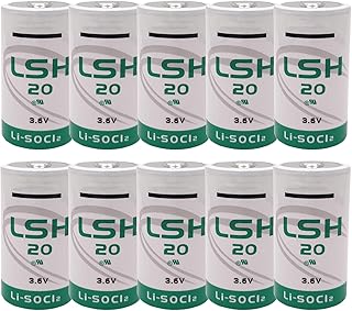 (10-Pack) 3.6V 13Ah LSH20 D Size Lithium Thionyl Chloride Battery for SAFT LSH20 Battery LSH 20 R20/D ER34615M Primary Lithium Battery