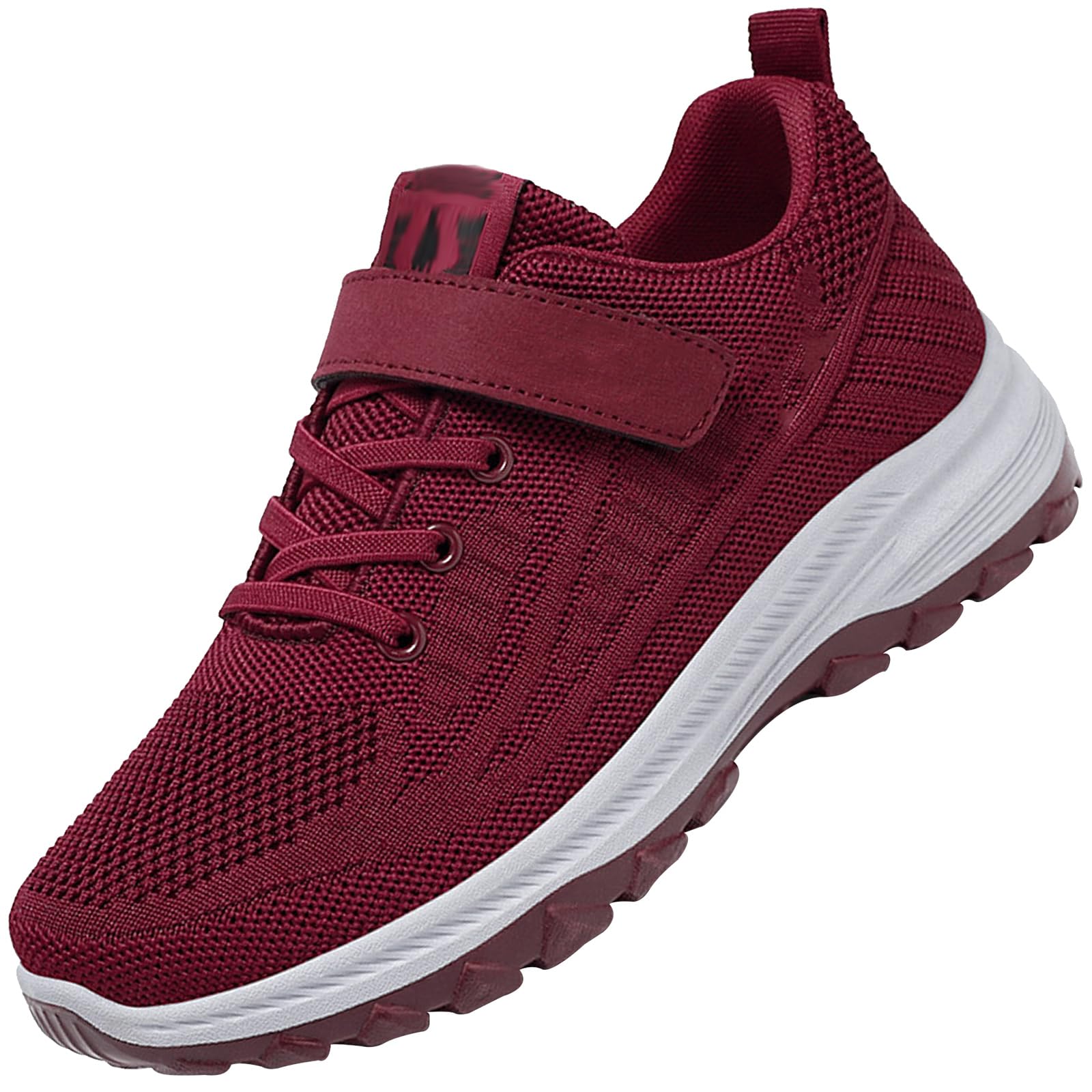 Aocase Arthritis Slippers Slippers for Swollen Feet Men Womens Orthopedic Sneakers Slip On Shoes Hands-Free Men Outdoor Hiking Sneakers Breathable Orthopedic Shoes,Women Red,39/245mm
