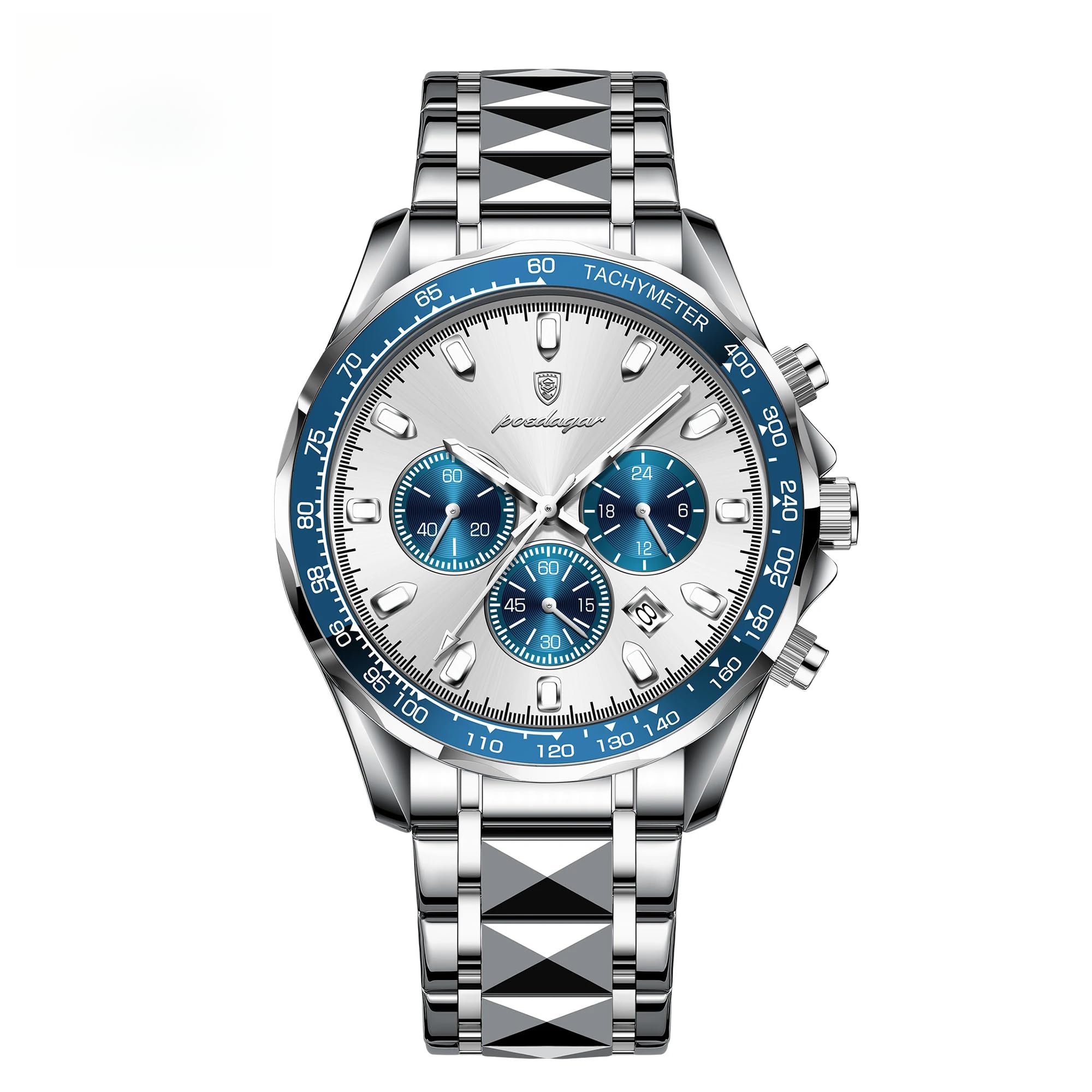 Poedagar Fashion Men's Luxury Watches Waterproof Luminous Date Chronograph Watch for Man…