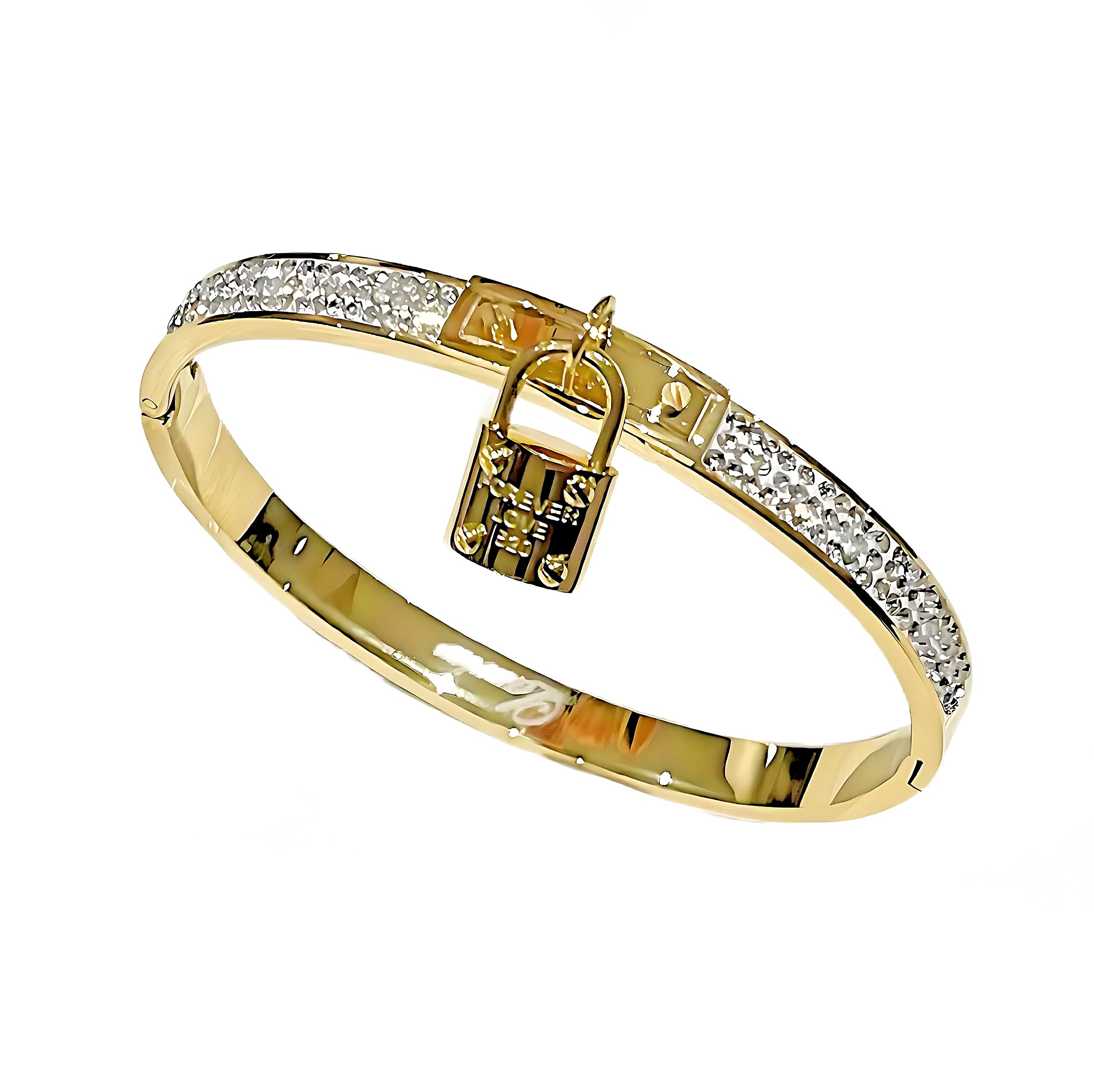 GenericLuxury18K Gold Plated Stainless Steel Bracelet For Women with Premium Jewelry Laurier Gift Bangle Packing Box