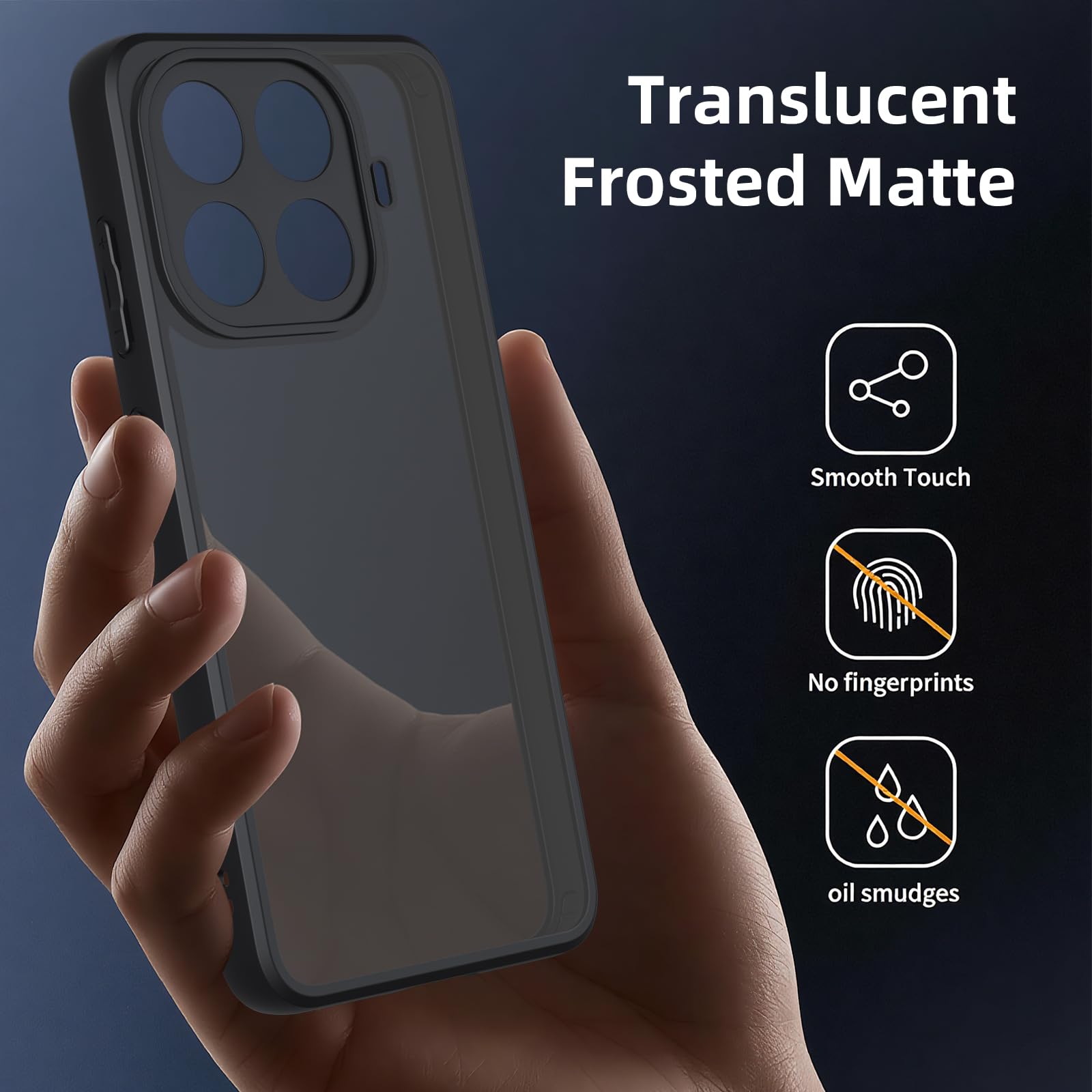 ZhuoFan Cover Per Xiaomi 15T Pro Con 2 Vetri Temperati – Custodia Traslucida Opaca Antiturto E Antigraffio, Bordo Rialzato Per Fotocamera