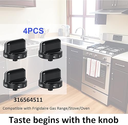 Miniatura 6 de Upgrade 316564511 - Perillas de repuesto para estufa, solo compatibles con pomos de cocina de gas Frigidaire, horno, estufa, pieza de repuesto de