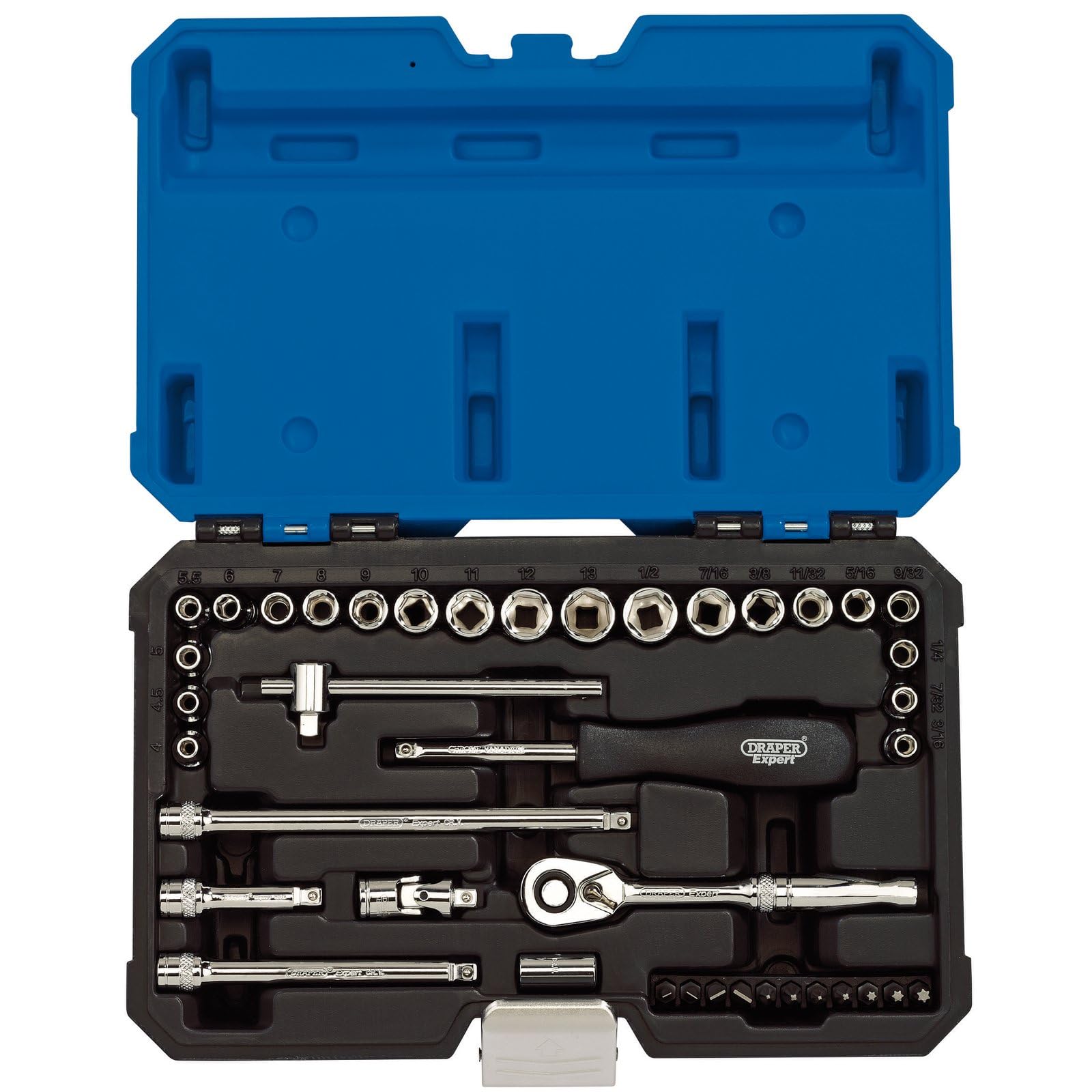 Draper Expert 16464 1/4" Sq. Dr. Combined MM/AF Socket Set (40 Piece)