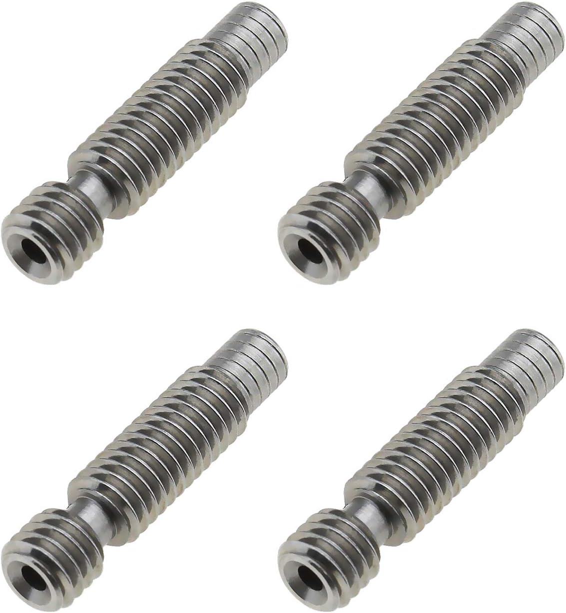 YINETTECH 1.75mm M6 V6 E3D Heat Break Throat Tube Stainless Steel Heatbreak Fit for 3D Printer CR-10 Ender 3 Hotend Pack of 4