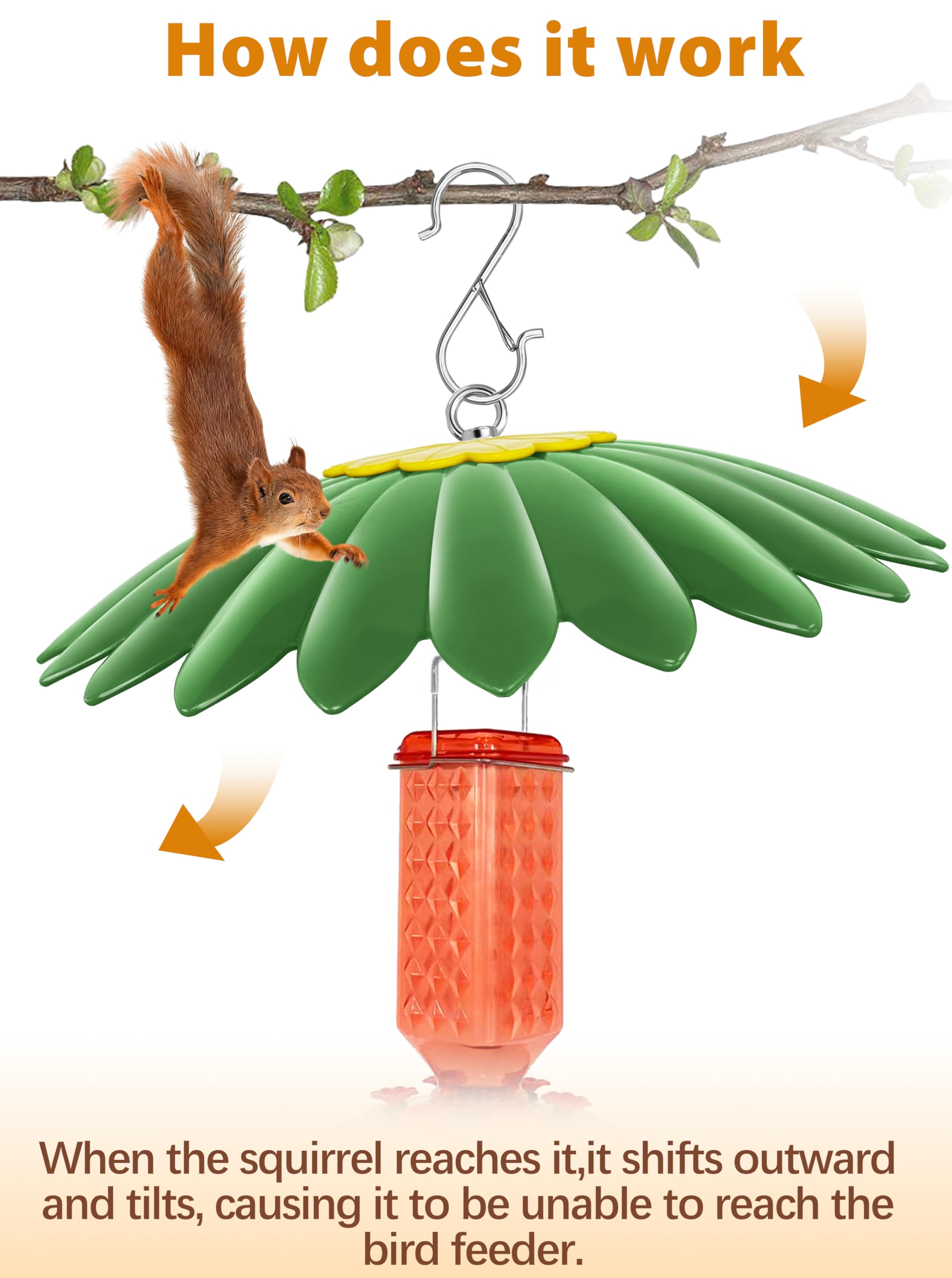 Protector de lluvia para comedero de pájaros de 13.5 pulgadas, cubierta de cúpula para comedero de colibrí, cubierta de paraguas para casa de pájaros para exteriores, deflector de ardilla, paquete de