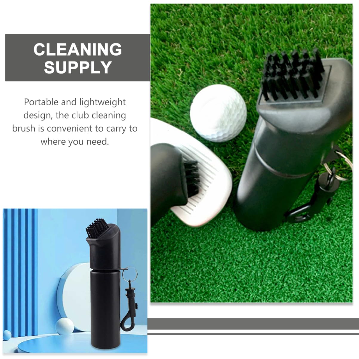 MILISTEN Reinigungs Bürste Für Golfschläger Golfballreiniger Golfreinigerbürste Golf-wasserbürste Golfbürste Und Rillenreiniger Golfschlägerbürste Vereinsreinigung Plastik