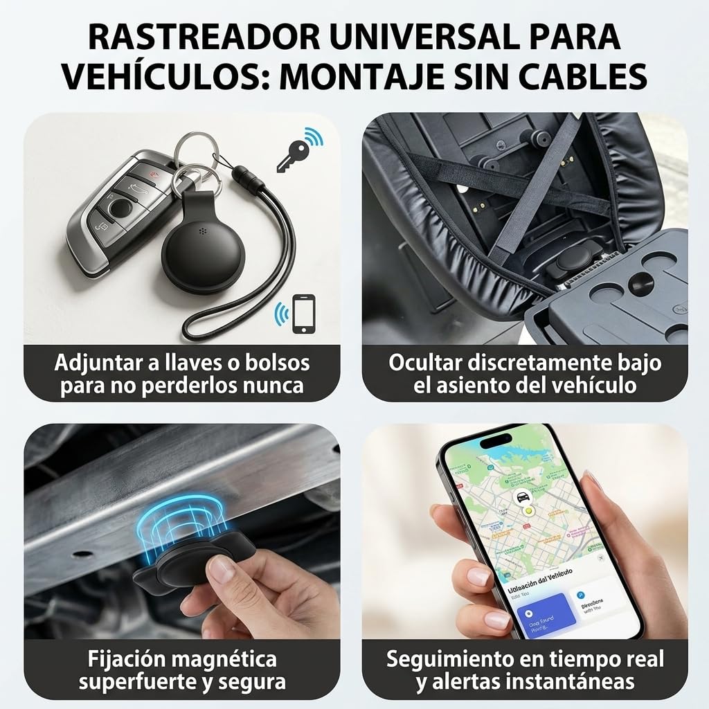 Aimtrack Pro - Buscador de artículos Bluetooth, rastreador de Mascotas y localizador GPS Global, Compatible con Sistemas iOS y Android