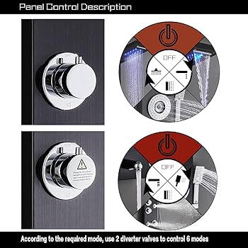 Amazon.com: ELLO&ALLO Stainless Steel Shower Panel Tower