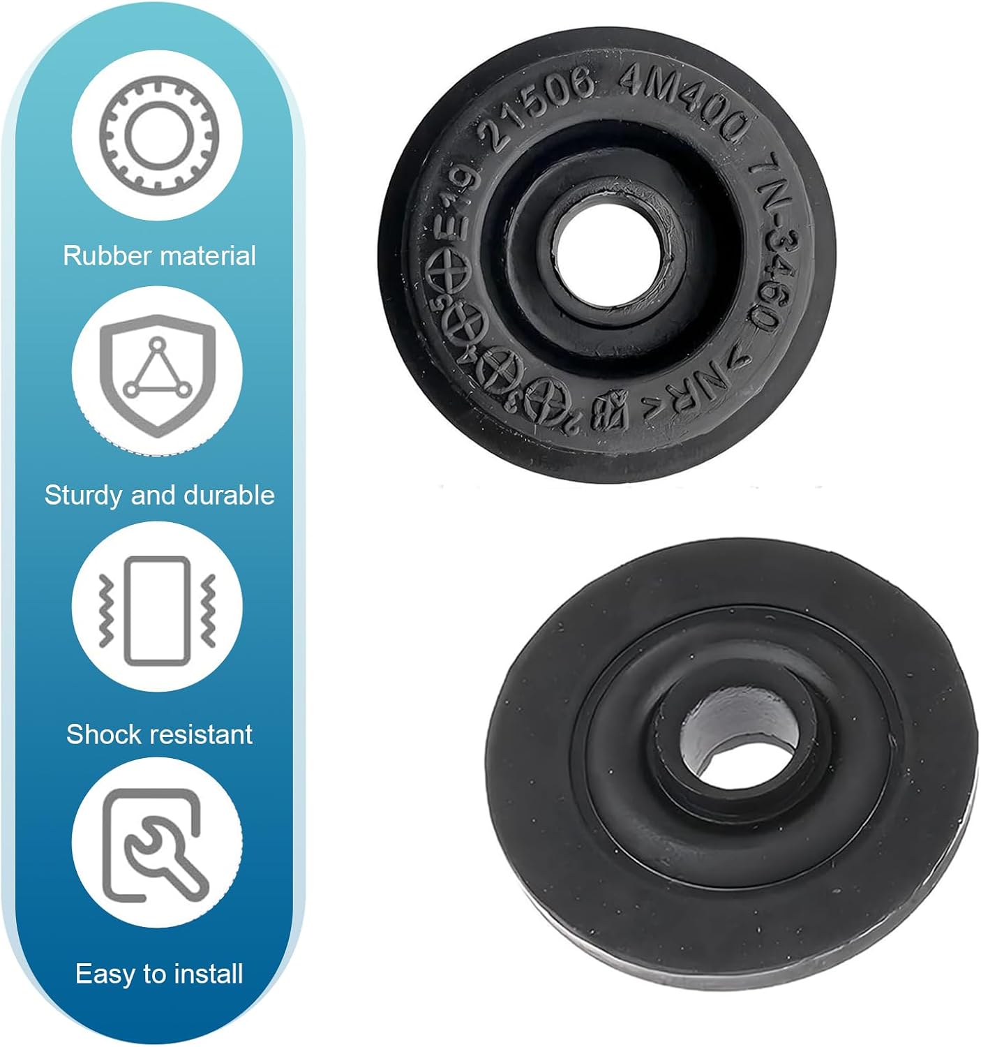 4 PCS Car Radiator Mount Bushings, Rubber Radiator Mount Bushings, OEM 21506-4M400 21507-4M400, Compatible with Altima Cube NV200 Sentra Versa Pathfinder Rogue Murano
