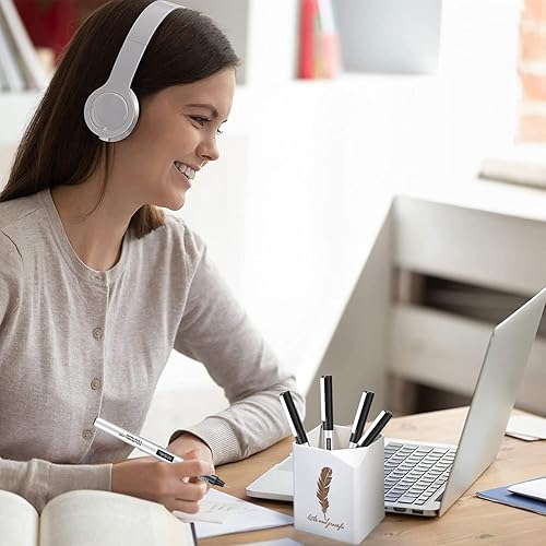 Miniatura 7 de GC QUILL Paquete de 24 bolígrafos de punta fina, tinta líquida negra de 0.020 in para diario de viñetas, suministros de oficina para escribir, tomar