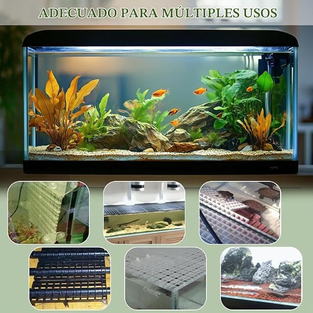 Foto 6 de 8 de WEFHEF 8PCS Divisor de Acuario 30x15cm, Separador para Acuario de Plástico